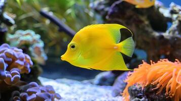 aquarium yellow tang photo