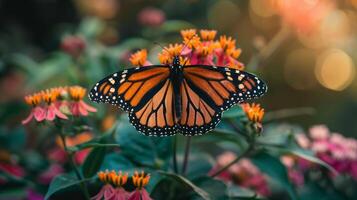 butterfly on flower photo