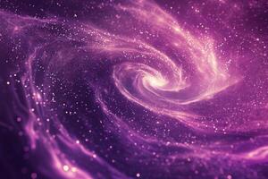 A purple galaxy with a spiral shape photo