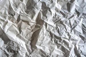 High Detail Texture of Crumpled White Paper photo