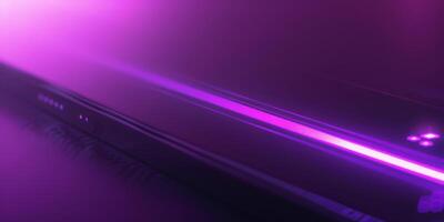 A purple background with a black line that is glowing photo
