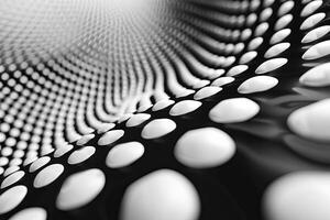 Abstract Black and White Dotted Pattern with Optical Illusion Effect photo