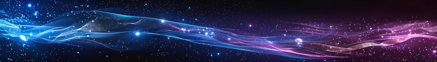 A blue and purple wave with stars in the background photo