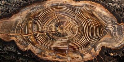 A large piece of wood with a hole in the middle photo