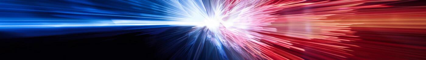 Intense Blue and Red Light Tunnel Effect Creating a Vivid Visual Experience photo