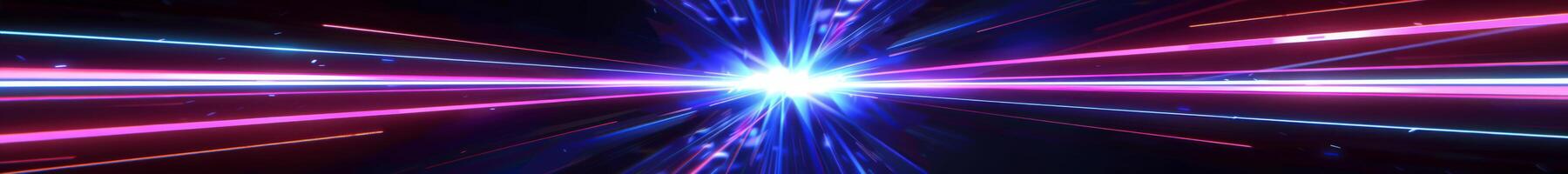 Dynamic Explosion of Red and Blue Laser Beams photo