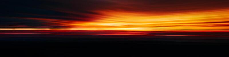 Fiery abstract horizon with dark shadows and vibrant sunset colors photo