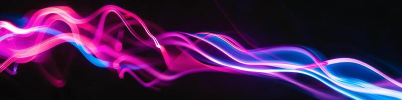 Smooth Wave like Pattern Glowing with Bright Neon Colors photo