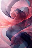 3D Abstract Concept with Looping Structures and Gradient Colors photo