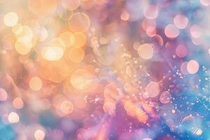 Blurred and Shimmering Background with Colorful Bokeh Lights photo