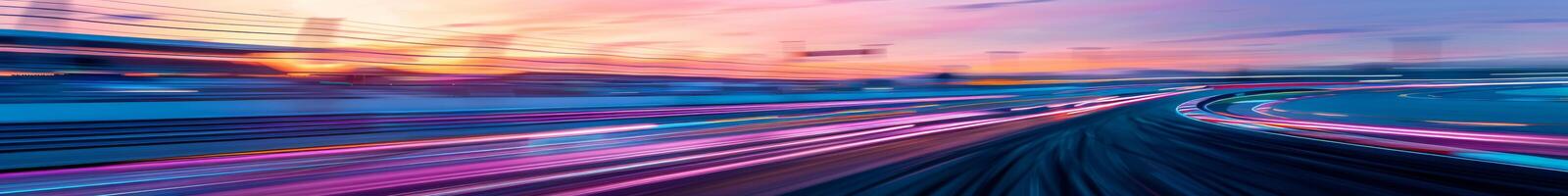 Early Morning Light Streaks on Speedway Circuit photo