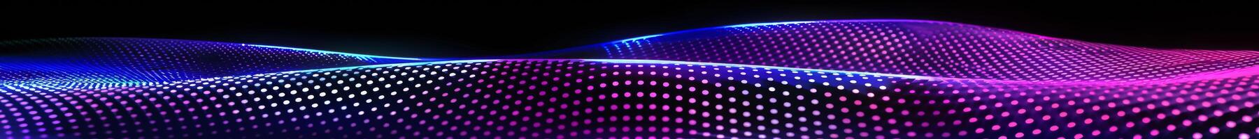 Gradient halftone pattern swirling in cobalt and magenta hues photo