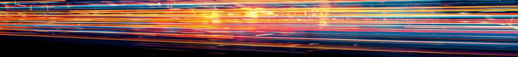 Abstract Urban Pulse with Streaks of City Lights photo