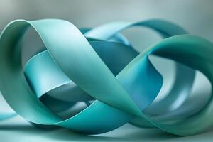 Simple Captivating Graphic of Overlapping Blue Curved Ribbons photo