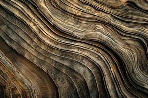 The is of a piece of wood with a very wavy and textured surface photo