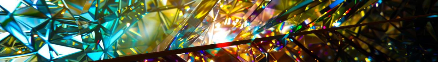 Modern Colorful Glass Art Piece Illuminated by Light photo