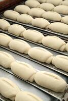 French bread making process photo