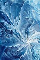 A blue and white of ice crystals photo