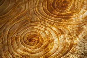 A wooden surface with a pattern of circles and swirls photo