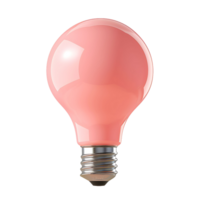 3d cartoon illustration of pink light bulb icon png