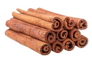 fragrant cinnamon sticks on transparent background png