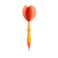 3D Sharp yellow Dart on transparent Background png