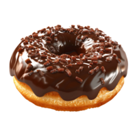 een chocola donut met hagelslag Aan top png