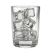 Ice on glass to drink water png