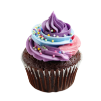 Chocolate cupcake with moisture png