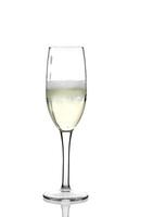 wine and champagne glasses on white background photo