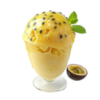 Frozen Bliss Savoring the Cool Sensation of Passion Fruit Ice png