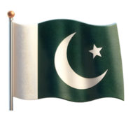 pakistanisch Flagge zum Unabhängigkeit Tag auf transparent Hintergrund png