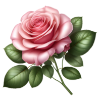 Beautiful pink rose transparent background png