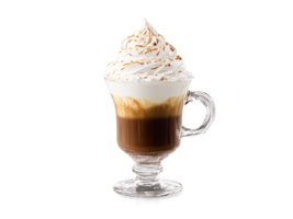 Espresso Con Panna An espresso con panna in a small glass topped with a swirl png
