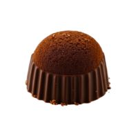 Chocolat truffe avec lisse ganache centre saupoudré avec cacao poudre rond forme brillant surface culinaire png