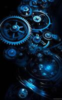 Abstract gears and cogs on the subject of technology communications and business photo