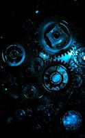 Abstract gears and cogs in the dark photo