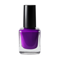 A bottle of purple nail polish. Decorative cosmetics advertising mockup. png