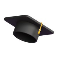 Graduation cap education 3d icon png