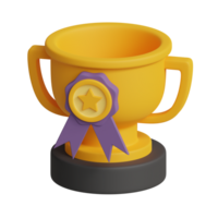 Trophy education 3d icon png