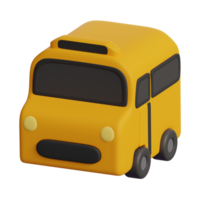 3d school bus education icon png