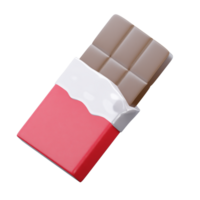 3D Rendering Illustrations Of Chocolate Brick Isolated Background png