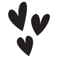 Hearts set. Hand drawn hearts, Heart doodles, Doodle sketch style of hearts icon png