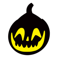 Halloween Pumpkin black and yellow png