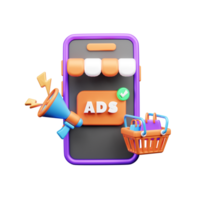 compras y ventas al por menor 3d ilustración icono png