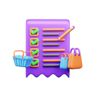 Einkaufen und Einzelhandel 3d Illustration Symbol png