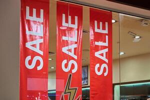 Sale at shopping mall, Christmas promotions photo