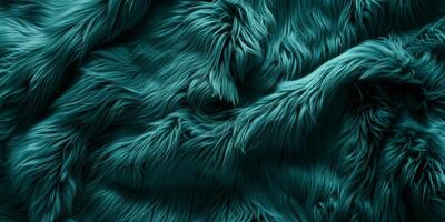 A close up of a green fur with a blue background photo