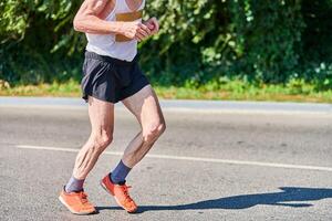 Running old man. photo