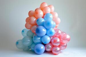 Pastel Balloon Sculpture with Pearlescent Sheen photo